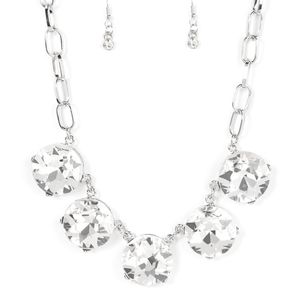 Limelight Luxury Necklace White Cosmopolitan Cool Earrings White Bracelet/Ring